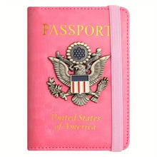 将图片加载到图库查看器,Creative Passport Holder Cover With 3D Metal Badge