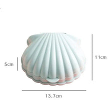 Load image into Gallery viewer, Creative Portable Shell Shape Soap Box Bathroom Drain Soap Holder Travel Soap Protect Case Bathroom Accessories Soap Dish Container with Lid with Drainer Seashell Soap Box Portable Soap Bar Holder Soap Tray Soap Saver Box Case For Home Travel