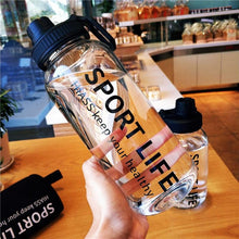 将图片加载到图库查看器,Creative Water Bottle Glass Drink Bottles For Camping Hiking Climbing Sport Bottle Portable Bottle Drinkware Eco-friendly Wide Mouth Glass Drinking Water Bottle Reusable Sport Water Bottles for Gym Hiking