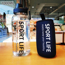 将图片加载到图库查看器,Creative Water Bottle Glass Drink Bottles For Camping Hiking Climbing Sport Bottle Portable Bottle Drinkware Eco-friendly Wide Mouth Glass Drinking Water Bottle Reusable Sport Water Bottles for Gym Hiking
