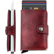 Load image into Gallery viewer, Credit Card Holder RFID Blocking Genuine Leather Vintage Aluminum Business Wallet