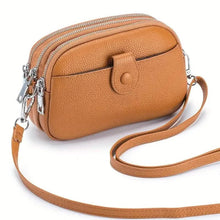 Load image into Gallery viewer, Crossbody Bags for Women Small Genuine Leather Shoulder Purse Cross Body Bag with Triple Top Zipper Adjustable Strap