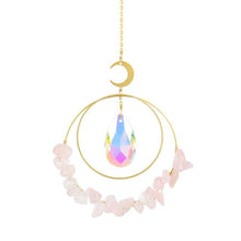 Load image into Gallery viewer, Crystal Ball Star Moon Sun Ring Rainbow Catcher Crystal Pendant Hanging Crystal Sun catcher Ornament Prism Stone Beads Ornament Home Window Wind-chimes Car Decoration