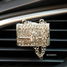 将图片加载到图库查看器,Crystal Bling Sparking Car Fragrance Diffuser Air Freshener Bling Car Accessories Girls Purse High Heel Car Air Freshener Auto Outlet Perfume Clip Car Scent Diffuser Elegant Perfume Clip Diamond Crown Car Aromatherapy Car Decoration