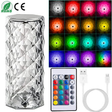 Load image into Gallery viewer, Crystal Diamond Rose Table Lamp