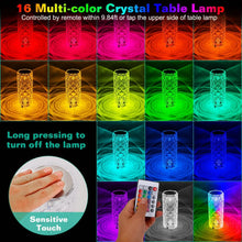Load image into Gallery viewer, Crystal Diamond Rose Table Lamp