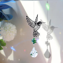 Load image into Gallery viewer, Crystal Garden Sun-catcher Hanging Crystals Prisms Ornament For Window Glass Chandelier Solar Hummingbird Owl Wind Chimes Rainbow Chaser Garden Hanging Curtain Pendant Home Decor Gift Boxed Sun Catcher Gift Idea For Mom Friends Grandma Hummingbird