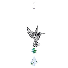 Load image into Gallery viewer, Crystal Garden Sun-catcher Hanging Crystals Prisms Ornament For Window Glass Chandelier Solar Hummingbird Owl Wind Chimes Rainbow Chaser Garden Hanging Curtain Pendant Home Decor Gift Boxed Sun Catcher Gift Idea For Mom Friends Grandma Hummingbird