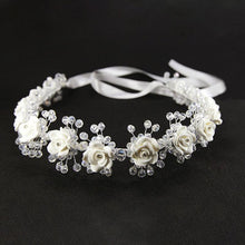 Load image into Gallery viewer, Crystal Pearl Hair Belt Wedding Bridal Hair Ornaments Hair Jewelry Decorations for Brides Wedding Gorgeous Hair Accessories For Women