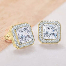 将图片加载到图库查看器,Crystal Princess Halo Stud Earrings