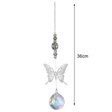 Load image into Gallery viewer, Crystal Wind Star Moon Pendant Handmade Sun Catcher Light Catcher Newly Designed Prism Crystal Colorful Light Prism Chandelier Glass Crystal Pendant Pearl Yarn Gift Handmade Garden Window Wedding Curtain Chandelier