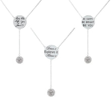 Load image into Gallery viewer, Cubic Zirconia Engraved Inspirational Necklaces