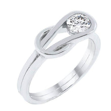 Load image into Gallery viewer, Cubic Zirconia Love Knot Ring