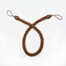 Load image into Gallery viewer, Curtain Tie Backs Gold Handmade Weave Curtain Holder Clip Buckle Rope Home Decorative Room Accessories Curtain Tieback Curtain Handmade Tiebacks Ropes Holdbacks 74CM
