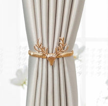 Load image into Gallery viewer, Curtain Tieback High Quality Elastic Holder Hook Buckle Clip Pretty And Fashion Polyester Decorative Home Accessories Leaves Curtain Holder Holdback For Window Drapery Convenient Office Home Decoration Buckle Holdbacks Curtain Straps