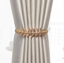 Load image into Gallery viewer, Curtain Tieback High Quality Elastic Holder Hook Buckle Clip Pretty And Fashion Polyester Decorative Home Accessories Leaves Curtain Holder Holdback For Window Drapery Convenient Office Home Decoration Buckle Holdbacks Curtain Straps
