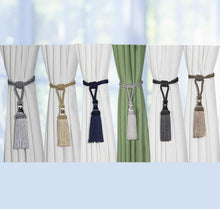 将图片加载到图库查看器,Curtain Tiebacks Tassel Curtain Clips Rope Curtain Tie Backs Holdbacks Decorative Curtain Holder Accessories For Drape Curtain Holdbacks Braided Buckle Home Decorative Window Drapery Ball Tassels Tieback 50cm