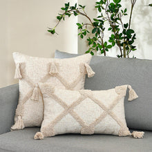 Load image into Gallery viewer, Cushion Cover Cotton Linen Pillowcase Tufted Beige Decorative Fashionable Cotton Hand-Woven Throw Pillow Covers Tufted Pillow Covers Bedroom Throw Pillow Cushion For Bed Home