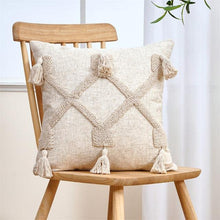 Load image into Gallery viewer, Cushion Cover Cotton Linen Pillowcase Tufted Beige Decorative Fashionable Cotton Hand-Woven Throw Pillow Covers Tufted Pillow Covers Bedroom Throw Pillow Cushion For Bed Home