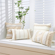 Load image into Gallery viewer, Cushion Cover Cotton Linen Pillowcase Tufted Beige Decorative Fashionable Cotton Hand-Woven Throw Pillow Covers Tufted Pillow Covers Bedroom Throw Pillow Cushion For Bed Home