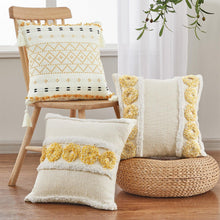 Load image into Gallery viewer, Cushion Cover Cotton Linen Pillowcase Tufted Beige Decorative Fashionable Cotton Hand-Woven Throw Pillow Covers Tufted Pillow Covers Bedroom Throw Pillow Cushion For Bed Home