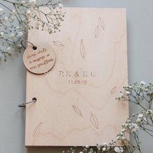 将图片加载到图库查看器,Custom Engraved Classic Oak Tree Wood Wedding Guest Book Rustic Wedding Decor Paper Photo Album Scrapbook Paper Baby Family Scrapbook Albums Family Anniversary Gift For Couple