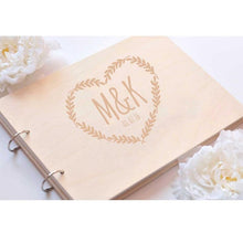 将图片加载到图库查看器,Custom Engraved Classic Oak Tree Wood Wedding Guest Book Rustic Wedding Decor Paper Photo Album Scrapbook Paper Baby Family Scrapbook Albums Family Anniversary Gift For Couple