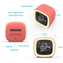 将图片加载到图库查看器,Cut Digital Alarm Clock Cartoon Night Light Desk Alarm Clock Cute Toddler Alarm Clock Dimming Sleep Training Clock with Night Light Kids Wake Up Clock USB Rechargeable Easy Setting Kids Clocks for Bedrooms Rechargeable Battery Christmas gift for Kids
