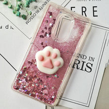 Load image into Gallery viewer, Cute 3D Squishy Cat Case For Xiaomi Redmi 5 plus 4X 8A 9A 9C 10T Luxury Glitter Quicksand Phone Case Redmi Note 5 9 Pro 5A Prime ,3D Shiny Quicksand Moving Bling Glitter Liquid Sparkle Flowing Soft Silicone Bumper Mirror Back Protective Case