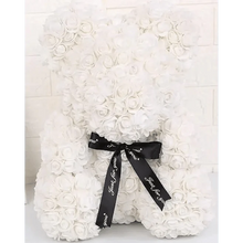 Load image into Gallery viewer, Cute artificial rose flower teddy bears gift box for home decor - Christmas Valentine's Day wedding day presents