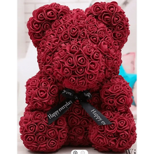 Load image into Gallery viewer, Cute artificial rose flower teddy bears gift box for home decor - Christmas Valentine's Day wedding day presents
