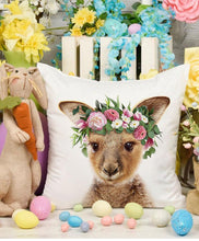 将图片加载到图库查看器,Cute Baby Animals Pattern Pillow Case Cotton Linen Cushion Cover for Home Sofa Pillow Covers, Cushion Covers Tiger Bunny Rabbit Horse Sheep Bear With Head Flowers Decorative Velvet Pillow Covers 45X45CM