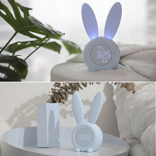 将图片加载到图库查看器,Cute Bunny Ear LED Digital Alarm Clock Electronic Kids Alarm Clock for Kids Children's Alarm Clocks for Girls Boys Bedroom Night Light for Kids Touch Control and Snoozing with USB Sound Control Rabbit Night Lamp Desk Clock Home Decoration