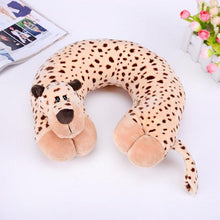 Load image into Gallery viewer, Cute Cartoon Animal U-shaped Memory Travel Pillow Neck Support Headrest Office Car Airplane Sleep Soft Travel Neck Pillow Animal for Neck & Head Support Cute Wild Life Stuffed Pillow Accessory for Naps Novelty Stuffed Animal For Adults And Children