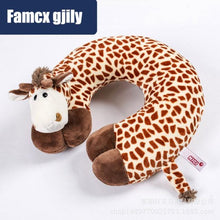 Load image into Gallery viewer, Cute Cartoon Animal U-shaped Memory Travel Pillow Neck Support Headrest Office Car Airplane Sleep Soft Travel Neck Pillow Animal for Neck & Head Support Cute Wild Life Stuffed Pillow Accessory for Naps Novelty Stuffed Animal For Adults And Children