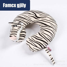 Load image into Gallery viewer, Cute Cartoon Animal U-shaped Memory Travel Pillow Neck Support Headrest Office Car Airplane Sleep Soft Travel Neck Pillow Animal for Neck & Head Support Cute Wild Life Stuffed Pillow Accessory for Naps Novelty Stuffed Animal For Adults And Children