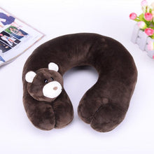 Load image into Gallery viewer, Cute Cartoon Animal U-shaped Memory Travel Pillow Neck Support Headrest Office Car Airplane Sleep Soft Travel Neck Pillow Animal for Neck & Head Support Cute Wild Life Stuffed Pillow Accessory for Naps Novelty Stuffed Animal For Adults And Children
