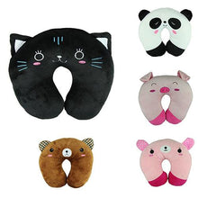 将图片加载到图库查看器,Cute Cartoon Animals U Shaped Pillow Toddler Neck Pillow Travel Car Neck Rest Pillow Support Head Rest Cushion Panda Cat Bear Rabbit Pig Kids Travel Pillow Toddler Neck Pillow U-Shaped Animal Kids Neck Pillow With 3D Embroidery For Airplane
