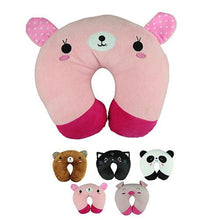 将图片加载到图库查看器,Cute Cartoon Animals U Shaped Pillow Toddler Neck Pillow Travel Car Neck Rest Pillow Support Head Rest Cushion Panda Cat Bear Rabbit Pig Kids Travel Pillow Toddler Neck Pillow U-Shaped Animal Kids Neck Pillow With 3D Embroidery For Airplane