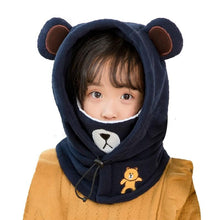 Load image into Gallery viewer, Cute Cartoon Children Winter Animal Bear Ski Masks Hats Kids Baby Thermal Fleece Balaclava Face Beanies Warmer Skellies Hats Kids Winter Fleece Warmer Balaclava Cap Thermal Tactical Military Helmet Windproof Full Face Mask Cover Ski Beanies