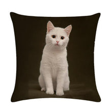 Load image into Gallery viewer, Cute Cat Sofa Decorative Cotton Linen Cushion Cover Pillow Cases Square Pillow Covers Cat Cotton Linen Decorative Cushion Covers For Home Throw Pillow Home Decor Pillowcover 45x45CM