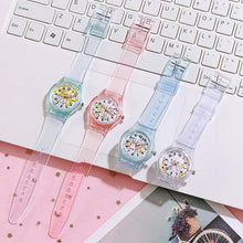 将图片加载到图库查看器,Cute Childrens Analog Transparent Watchband New Fashion Small Lightweight Watch Fresh And Simple Girls Quartz Watch Sport Simple Casual Quartz Wristwatch For Women Ladies Girls