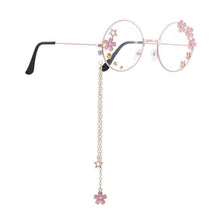 Load image into Gallery viewer, Cute Clear Optical Glasses Frame Women Round Frame Retro Eyeglasses Decoration Eyewear Blue Light Blocking Glasses Women Thick Round Rim Frame Ladies Eyeglasses