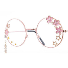 Load image into Gallery viewer, Cute Clear Optical Glasses Frame Women Round Frame Retro Eyeglasses Decoration Eyewear Blue Light Blocking Glasses Women Thick Round Rim Frame Ladies Eyeglasses