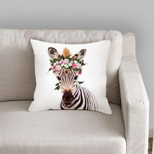 Load image into Gallery viewer, Cute Decorative Pillow Case Cover Grey Rabbit Isolated On A White Background Bunny Tail Back Soft Linen Pillow Case For Decorative Bedroom Case Cushion Covers Home Throw Pillows Flower Pillow Case Rabbit Sofa Animal Cushion Cover 45X45CM