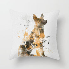 Load image into Gallery viewer, Cute Dog Peachskin Pillowcase Cover Kids Gift Animals Puppy Pet Dog Painting Cotton Linen Throw Pillow Case Cushion Cover Square Animal Pillow Covers Home Decor Pillows Covers Pillowcase 45x45CM