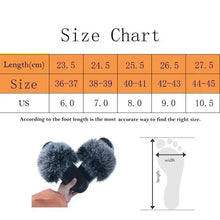 Load image into Gallery viewer, Cute Fluffy Ladies Indoor Warm Slippers Furry Luxury Flip Flops Women's Fashion Flat Soft Flip Flops