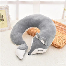 将图片加载到图库查看器,Cute Fox Animal Cotton Plush U Shape Neck Pillow Travel Car Home Pillow Nap Animal Pillow Health Care with Eye Mask Cute Fox U Shaped Neck Pillow for Car Airplane Traveling ,Animal Plush Stuffed Travel Pillow Travel Pillows Cartoon Planes Fox Animal