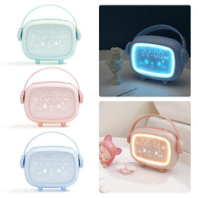 Load image into Gallery viewer, Cute Night Light Alarm Clock Timing Countdown Alarm Clock Kids Alarm Clock Pink for Girls Bedroom Ok to Wake Children's Sleep Trainer Wake Up Light & Night Light LED Smart Kids Alarm Clock Night Light For Home Decor