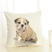 Load image into Gallery viewer, Cute Pet Dog Printed Cushion Cover Linen Pillow Cover Decorative Throw Pillow Cover For Sofa Chair Home